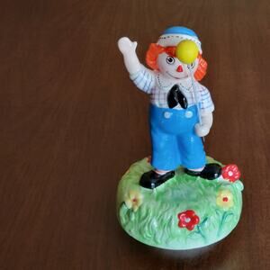 Vintage Schmid 1974 Raggedy Andy Rotating Music Box Figurine